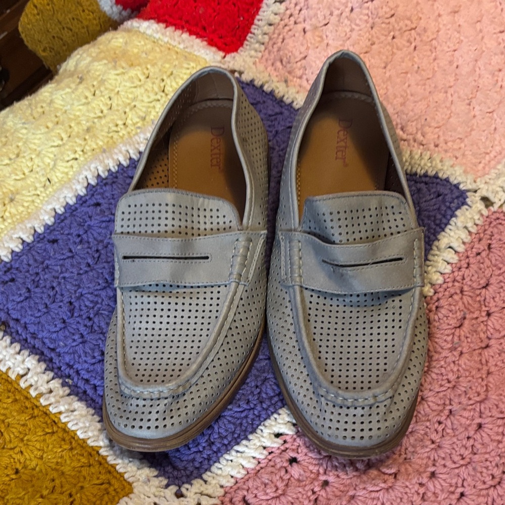 Dexter Men's Light Gray Perforated Loafers